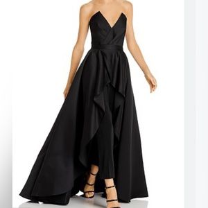 Jay Godfrey jumpsuit black skirt attached gown dress 2